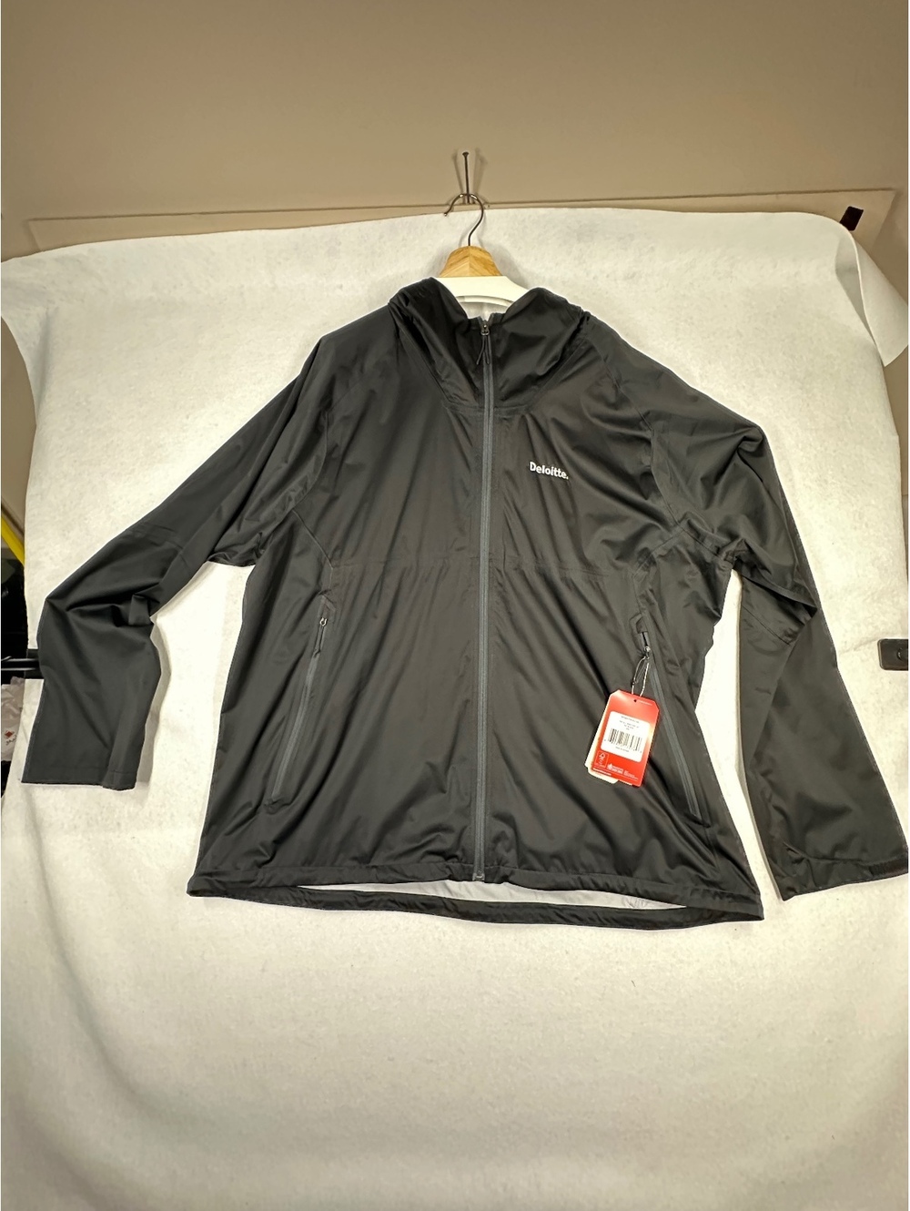 The North Face TNF All Weather Jacket Black 3XL with Deloitte Logo
